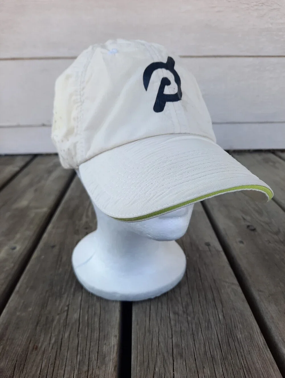 Peloton Exercise Off-White Vented Nylon Adjustable Hat Unisex OS *FLAWED*